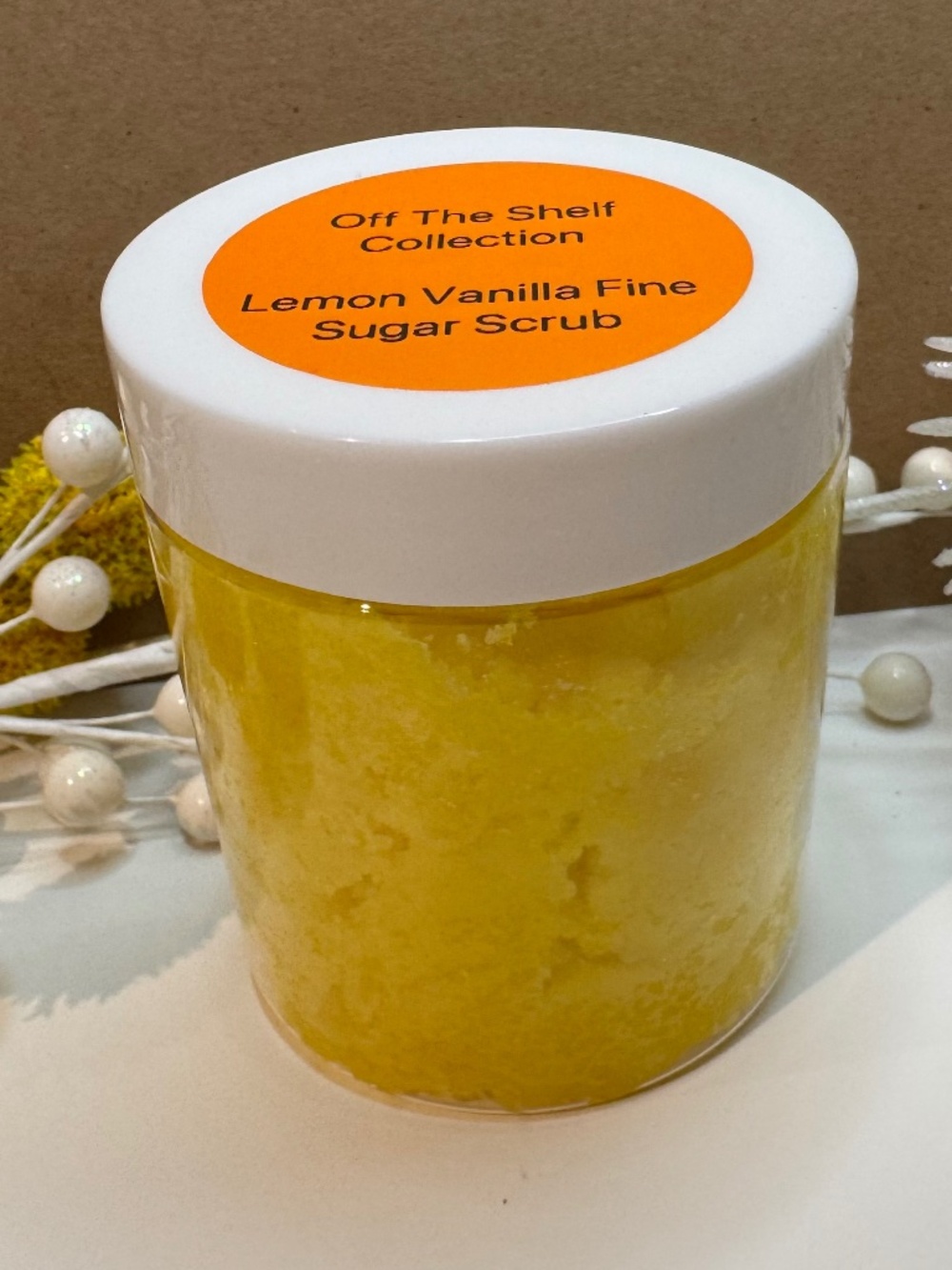Handcrafted Fine Sugar Scrub- Lemon Vanilla